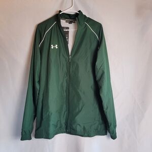 Under Armour NWT Wind Breaker Men's Advance Woven Warm Up Jacket Size M Green